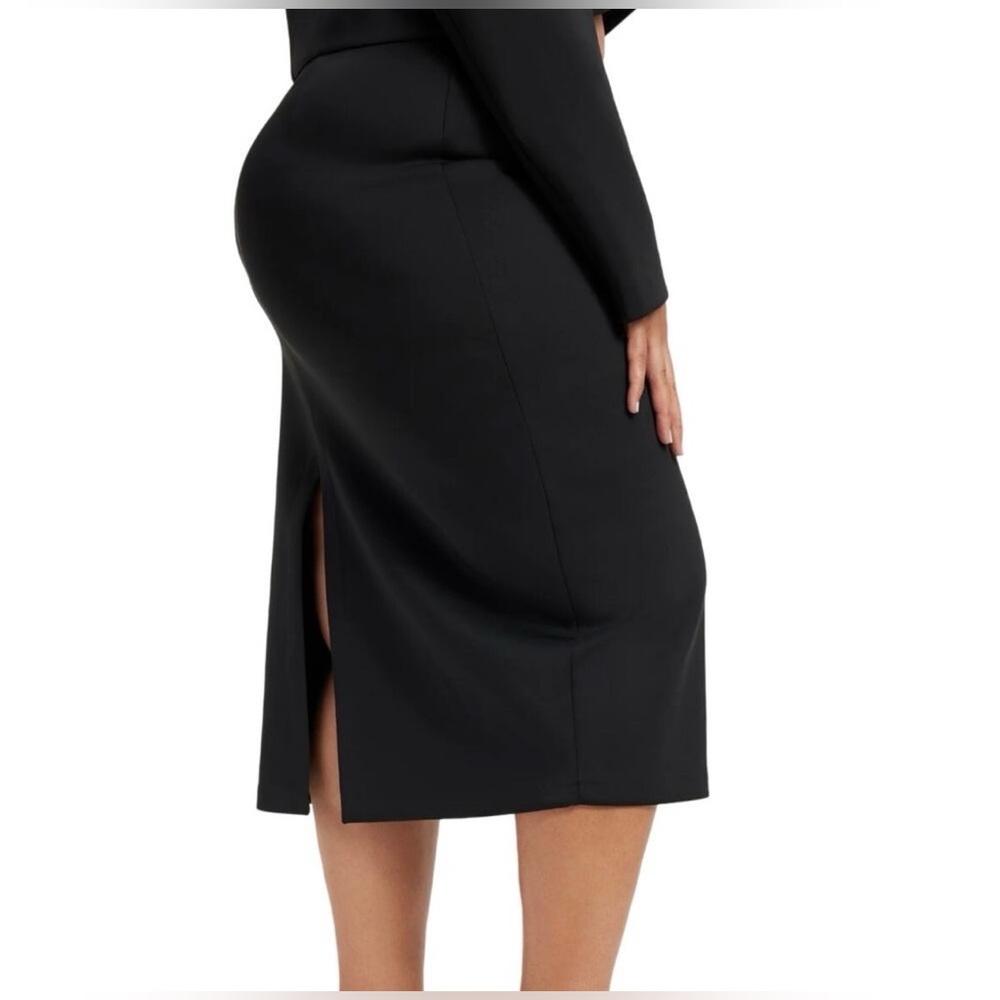 Good American Scuba Shine Pencil Skirt, New With Tags - Picture 2 of 7